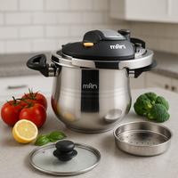 Olla de Presión 7L Acero Inoxidable con Cierre Pinza Seguro | Cocina Rápida y Eficiente