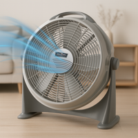 Ventilador de Piso 20" con Base y Agarradera – 3 Velocidades, Rejilla Protectora y Diseño Portátil